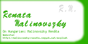 renata malinovszky business card